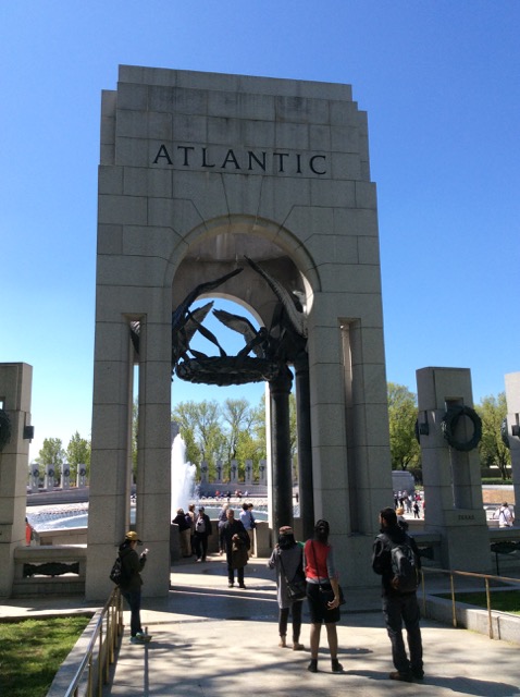 A photo of the WWII Monument